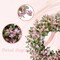 Summer 24-Inch Wreath with Sour Date Flowers and Purple Flowers, Front Door, Porch, and Patio Decoration for Home and Office